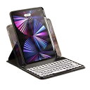 iPad Air 11インチ2025(M3)/2024(M2)/Air 5/Air 4/Pro 11キーボードケース 縦 iPad Airカバー ペン収納 耐衝撃 透明 クリア 背面カバー マグネット分離式 丸型キー キーボード 付き 可愛い, 黒(2)
