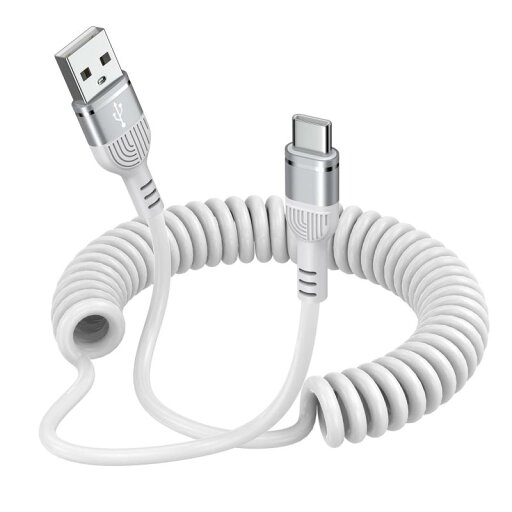 Type C充電ケーブル iPhone 16充電ケーブル コイル型 0.3mから1.2mまで 伸びる QC3.0 急速充電 タイプC ケーブル 高速データ転送 最大3A USB-A to USB-C ケーブル TPU素材 高耐久 伸縮自在 iPhone Type C充電ケーブル iPhone 16充電ケーブル コイル型 0.3mから1.2mまで 伸びる QC3.0 急速充電 タイプC ケーブル 高速データ転送 最大3A USB-A to USB-C ケーブル TPU素材 高耐久 伸縮自在 iPhone