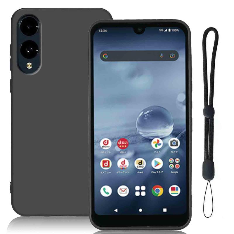 【Hbcnxny】ケース 対応Fujitsu Arrows We2/F-52E スマホケース 耐衝撃 シンプル カバー オシャレ 軽量 携帯カバー おしゃれ スマホ 落下防止 フォンアローズN F-52E arrows nf-52E 手机壳 黒い, ブラ