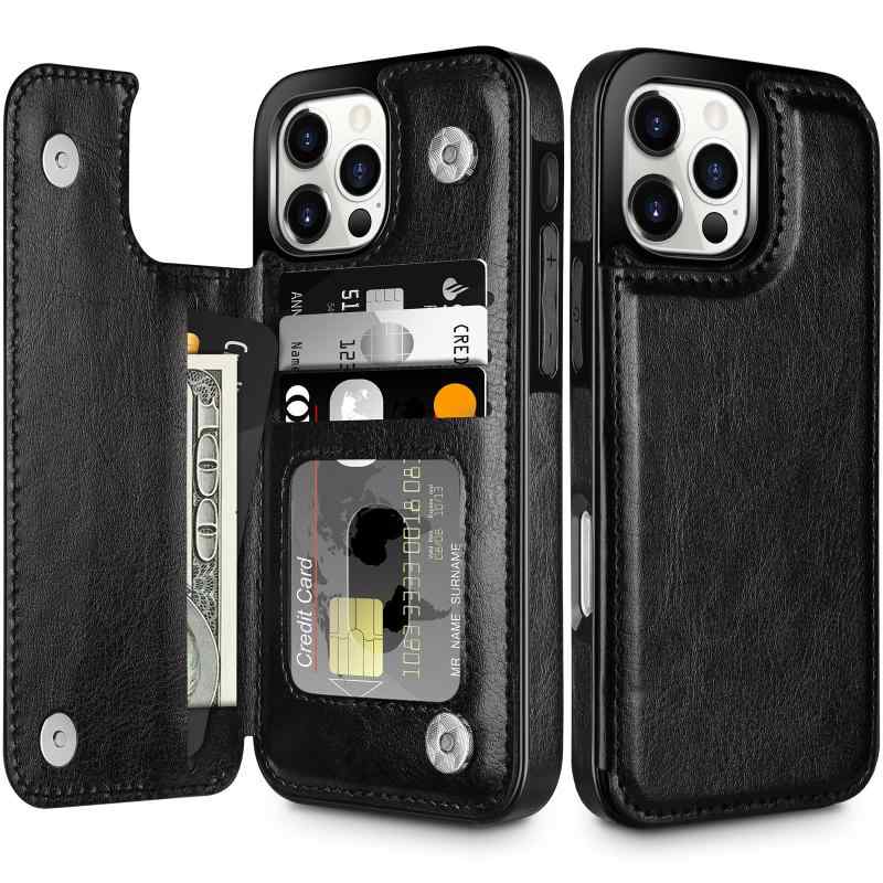 VOFOLEN for iPhone 16 Pro Max ケース カード収納 背面 手帳型 いphone16pro max ケース カード入れ PUレザー スマホケース 軽量 薄型 アイフォン16pro max ケース 耐衝撃 落下防止 携帯ケース ス