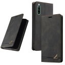 UnivoColors Sony Xperia 10 V(SO-52D/SOG11) 手帳型ケース 高級合皮 スタンド機能 カード収納 マグネット式 TPUソフトカバー 全面保護 カメラ保護 衝撃吸収 RFIDブロッキング おしゃれ カバー(ブラック)