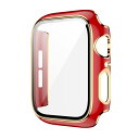 アップルウォッチ カバー apple watch ケース 【高級仕様】 保護 Pellforia レッド 赤 × ローズゴールド 44mm 6 se 5 4(2)