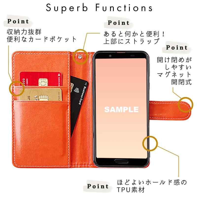 BlueberryのLibero 5G III A202ZT 用 ケース 手帳型 カバー 手帳型ケース Libero5GIIIケース Libero5GIIIカバー Libero5GIII手帳 Libero5GIII手帳型 A202ZTケース A202ZTカバー 手帳 スマホ｜アングル3