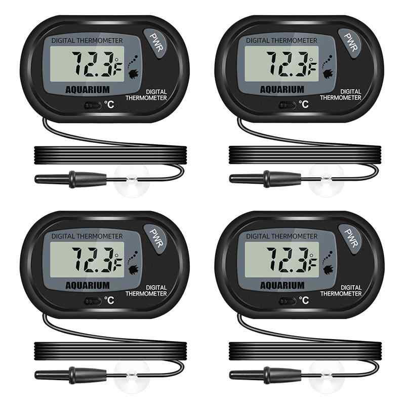 サムコス LCDデジタル温度計 吸盤付き -50℃～70℃ 温度モニター冷蔵庫 魚タンク 爬虫類 水族館用 温度計..