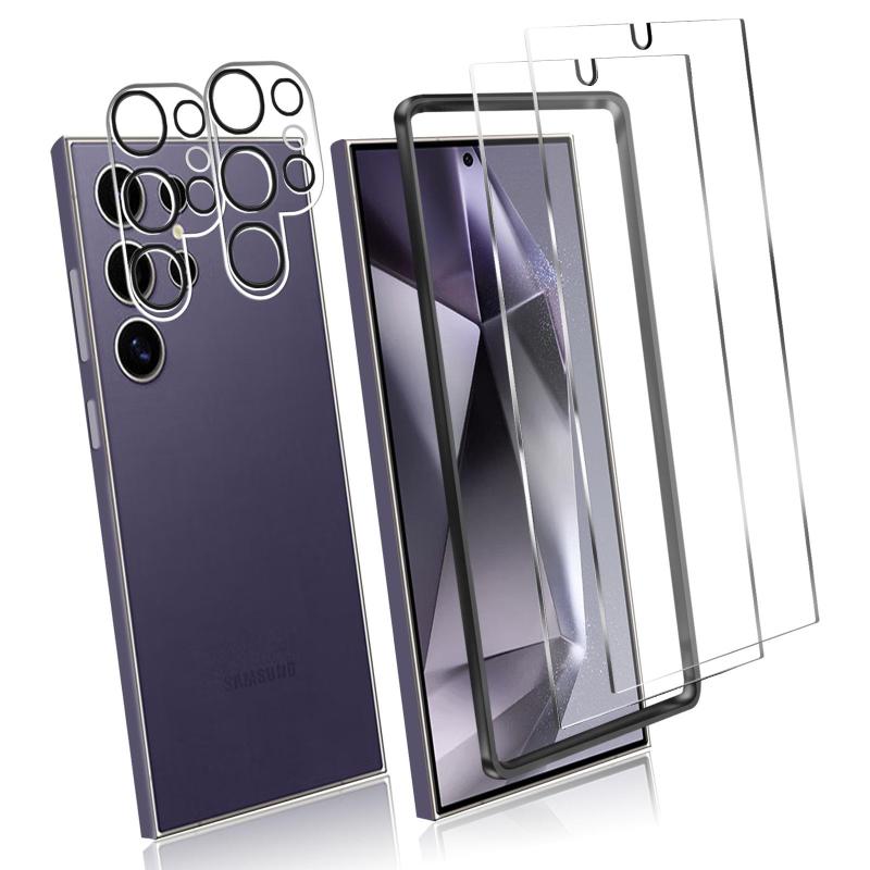 対応 2枚 Galaxy S24 Ultra スクリーンガラスフィルム ギャラクシー s24 Ultra 専用保護フィルム + 2枚 Galaxy S24 Ultra カメラ フィルム 強化ガラス 液晶保護フィルム S24 Ultra 対応 專用フィルム 厚さ0.33m