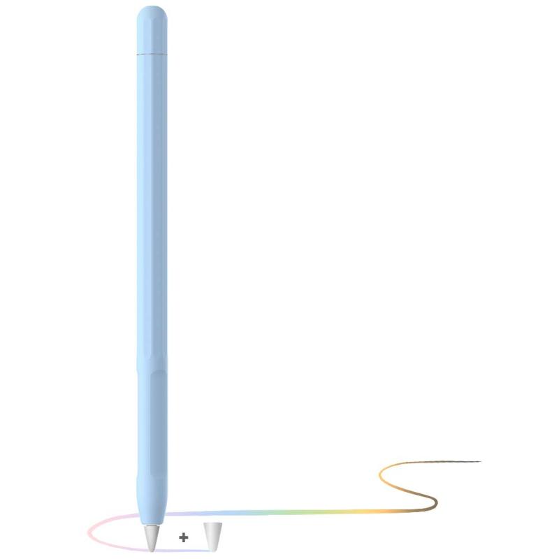 YINVAケース用 Apple Pencil 用 アップルペンシル カバー 第一世代グリップ用 Apple Pen 1st 用アクセサリホルダー ApplePencil 用第1世代カバースリーブ iPad Pencil 用保護ニブカバー付き（青）