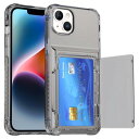 MuZiF iPhone 14 用 ケース クリア iPhone 13 用 クリア ケース 米軍MIL規格の保護 カード収納 耐衝撃構造 黄変防止 擦り傷防止 ...