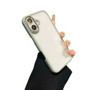 iPhone 16 Plus ケース クリア 透明 アイフォン iPhone16 Plus ケース カバー 2色 配色 薄型 可愛い レディース 背面ケース ハ...