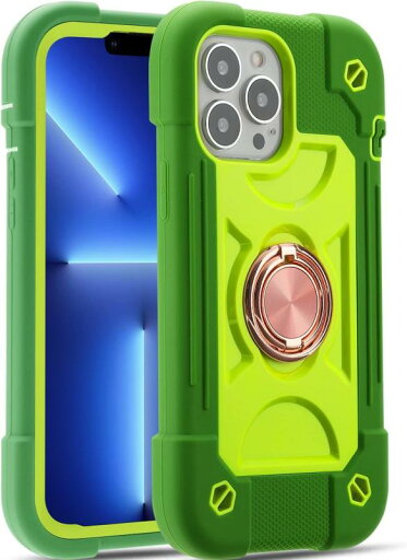 iPhone 15 Pro ケース 耐衝撃 頑丈 360度回転スタンド リング付き付き 虹色 かわいい アイフォン15 プロ ケース 車載ホルダー対応 落下防止 ストラップホール付き アウトドア 子供 仕事用 (翡翠緑 iPhone 15 Pro ケース 耐衝撃 頑丈 360度回転スタンド リング付き付き 虹色 かわいい アイフォン15 プロ ケース 車載ホルダー対応 落下防止 ストラップホール付き アウトドア 子供 仕事用 (翡翠緑