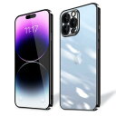 iPhone 14 Pro ケース クリア 耐衝撃 軽量 アイフォン 14 pro スマホケース カバー りメッキ加工 TPU 米軍規格 保護カバー 落下防止 ストラップホール付き 防塵 ワイヤレス充電 一体型 (ブラック(3)