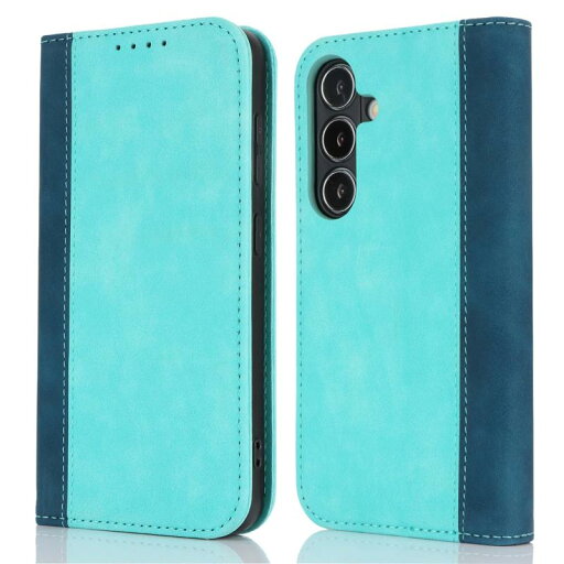 Havaya Galaxy S24 ケース ギャラクシーs24 ケース SC-51E ケース 手帳型 SCG25 au ドコモ samsung サムスン 耐衝撃 SC51E カバー SoftBank カード収納 スタンド機能 レザー-ライトブルー+ダーク Havaya Galaxy S24 ケース ギャラクシーs24 ケース SC-51E ケース 手帳型 SCG25 au ドコモ samsung サムスン 耐衝撃 SC51E カバー SoftBank カード収納 スタンド機能 レザー-ライトブルー+ダーク