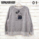DENIM DUNGAREE デニムダンガリー 新作 ビンテージウラケ MICKEY スウェット 22481450 レディース ミッキー ミッキーマウス MIC...