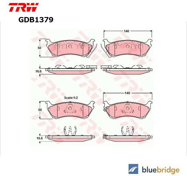 Rakuten - TRW メルセデス ベンツ Mクラス W163 ML320 163154 リア ブレーキパッド 1634200120 1634200420