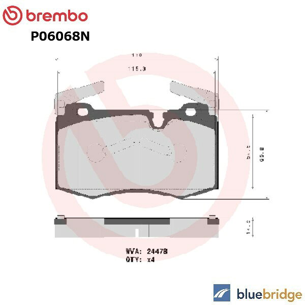 Rakuten - 低ダスト BREMBO BMW MINI R56 Cooper S JCW フロント ブレーキパッド 34116778719 34116784726 34116789157