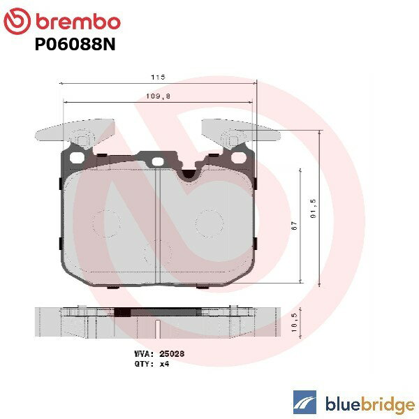 乐天商城 - 低ダスト BREMBO BMW 1シリーズ F20 フロント ブレーキパッド 34106799805 34106859067 34106866072 34106878878 34112464195