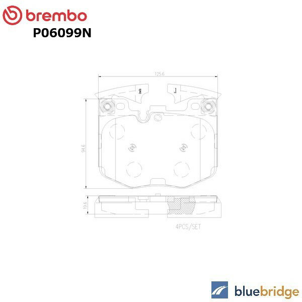 Rakuten - BREMBO BMW フロントブレーキパッド 34116872750 34116874430 34116880734 34116880735 04465WAA01