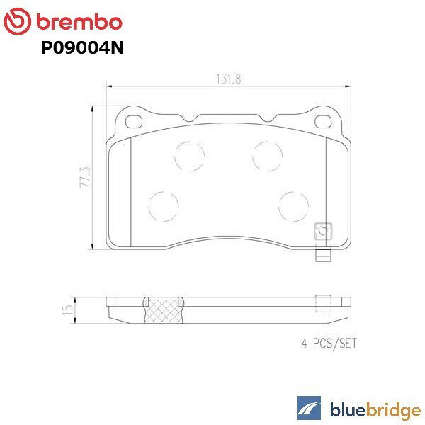 低ダスト BREMBO キャデラック ATS 2.0L A1SL 2013-2019 フロント ブレーキパッド 22866931 89047725