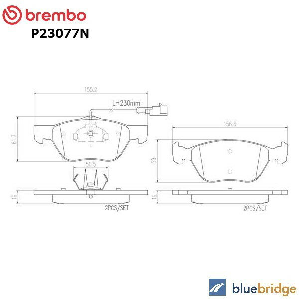 Rakuten - BREMBO フロントブレーキパッド アルファロメオ 147 156 GT フィアット ムルティプラ プント P23077N 9948845 77362229 77362231 995