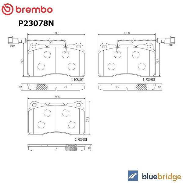 乐天商城 - 低ダスト BREMBO アルファロメオ アルファ159 2.2JTS 3.2JTS フロント ブレーキパッド 71770977 77362226 77363328 77363336 77363545