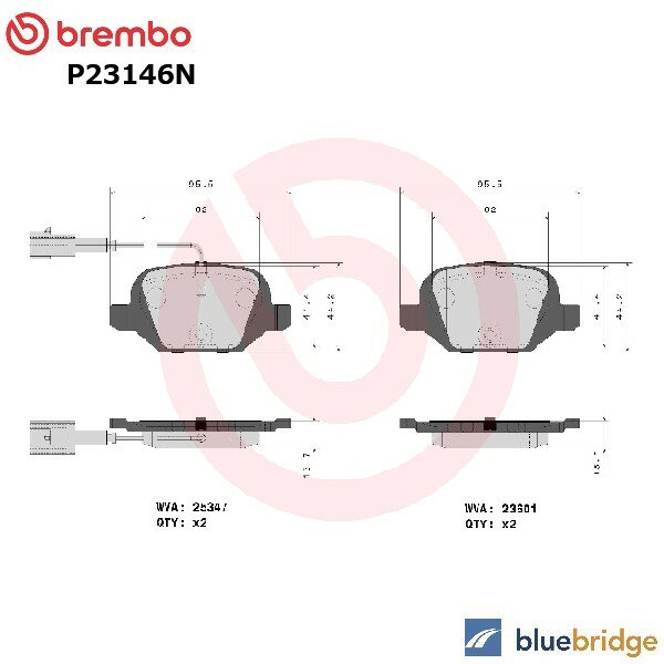 乐天商城 - 低ダスト BREMBO アバルト 500 500C 1.4L 312141 312142 リア ブレーキ パッド 77365754 77367241