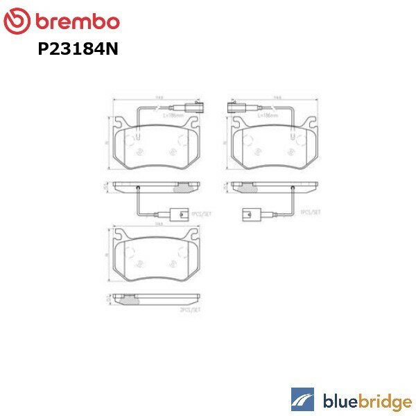 Rakuten - 低ダスト BREMBO アルファロメオ ジュリア ステルビオ 2.9L リア ブレーキパッド 68309144AA 77367666