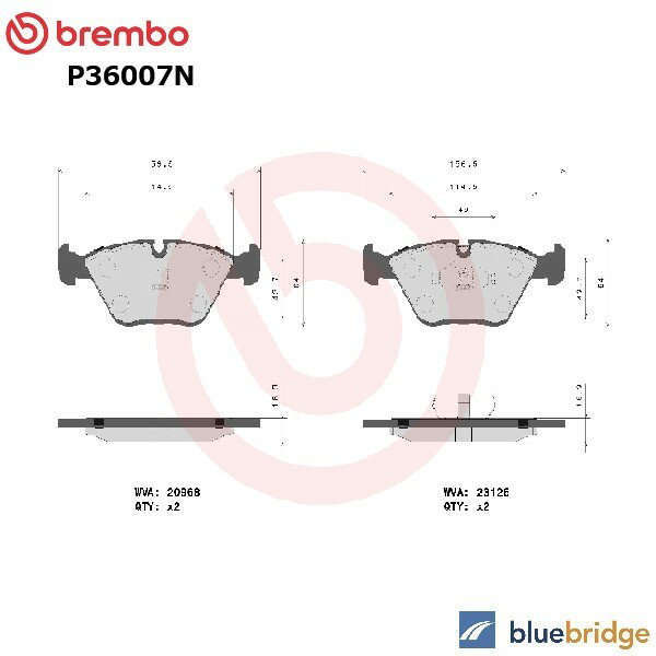 低ダスト BREMBO ジャガー XJ X300系 XJ6 3.2L 4.0L フロント ブレーキパッド JLM1829 JLM20702 JLM21222 JLM21917 MJE2001AA