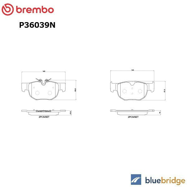 Rakuten - BREMBO ジャガー ランドローバー リアブレーキパッド 低ダスト T4A33131 T4A40668 LR122689