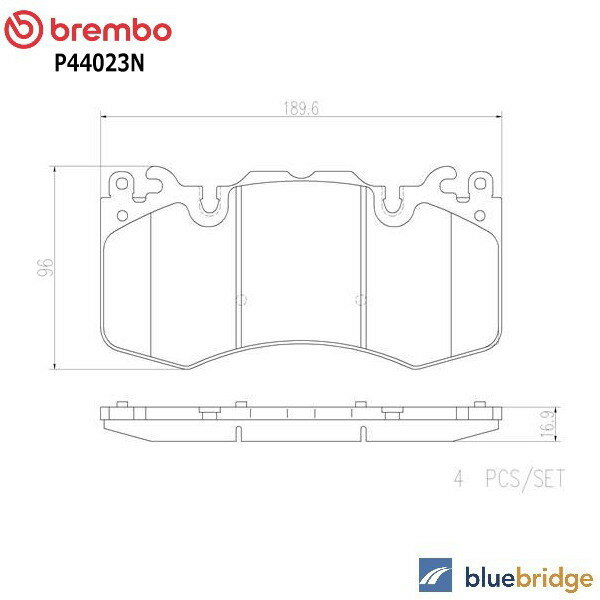 Rakuten - BREMBO ランドローバー ディスカバリー L462 3.0 LR3VA LR3KA フロント ブレーキ パッド LR016684 LR020362 LR039526 LR064181