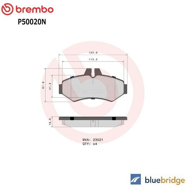 Rakuten - 低ダスト BREMBO ベンツ Gクラス W463 G320 リア ブレーキパッド 0004209720 0034202420 0034204720 0044202520