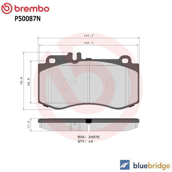 Rakuten - 低ダスト BREMBO ベンツ Eクラス W212 E350 E400 E550 フロント ブレーキパッド 0054207720 0054208520 0074204920 0074206320