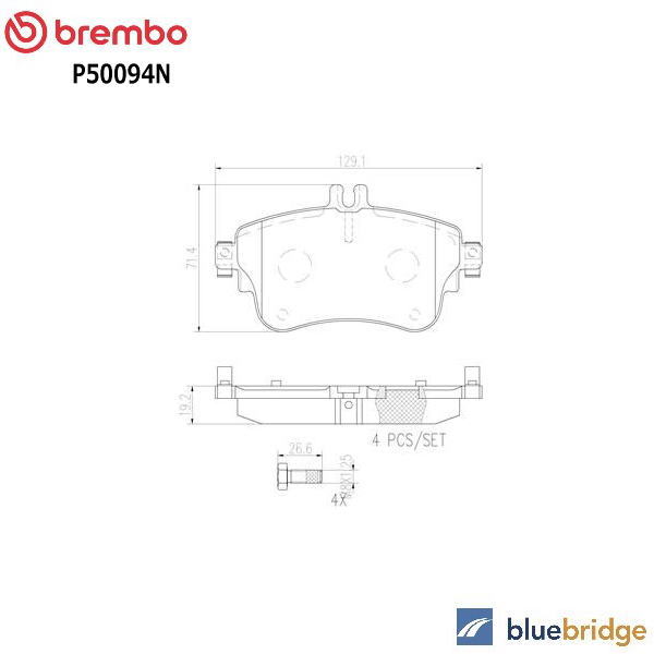 Rakuten - 低ダスト BREMBO ベンツ Aクラス W176 A180 176042 フロント ブレーキパッド 0004202902 0064204820 0084200420
