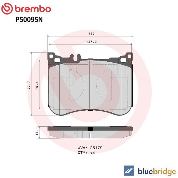 Rakuten - 低ダスト BREMBO ベンツ Eクラス W213 C238 E53 AMG フロント ブレーキ パッド 0004203305 0064205020 0064209320 0074203320