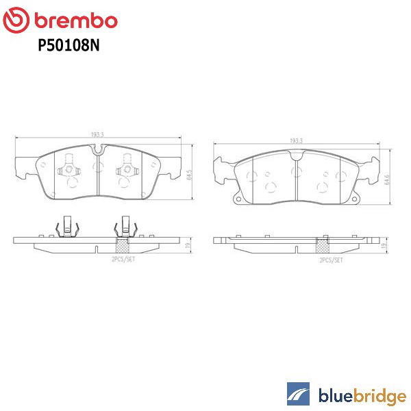 Rakuten - BREMBO 低ダスト ベンツ Mクラス W166 ML350 フロントブレーキパッド 0004203302 0064203920 0074208120
