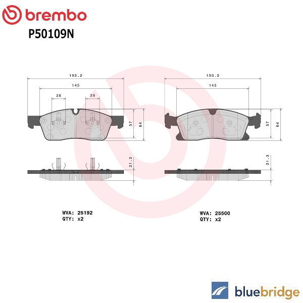 Rakuten - 低ダスト BREMBO ベンツ Mクラス W166 ML350 フロント ブレーキパッド 0004209600 0064203820 0074208020