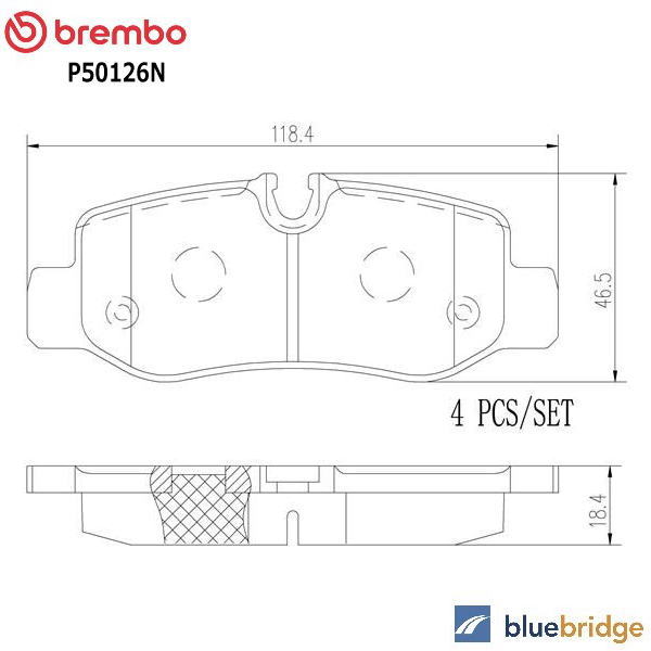 Rakuten - 低ダスト BREMBO ベンツ Vクラス W447 V220d 447811 447813 447815 リア ブレーキパッド 4474200120 4474200320