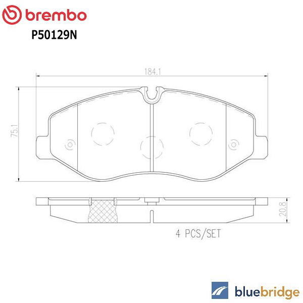 Rakuten - 低ダスト BREMBO ベンツ Vクラス W447 V220d 447811 447813 447815 フロントブレーキパッド 4474200020 4474200220 4474210800