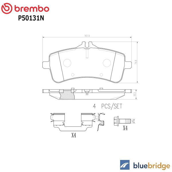 Rakuten - BREMBO メルセデス ベンツ リアブレーキパッド 低ダスト 0004203800 0004203820 0074204220 A0004203800 A0004203820 A0074204220