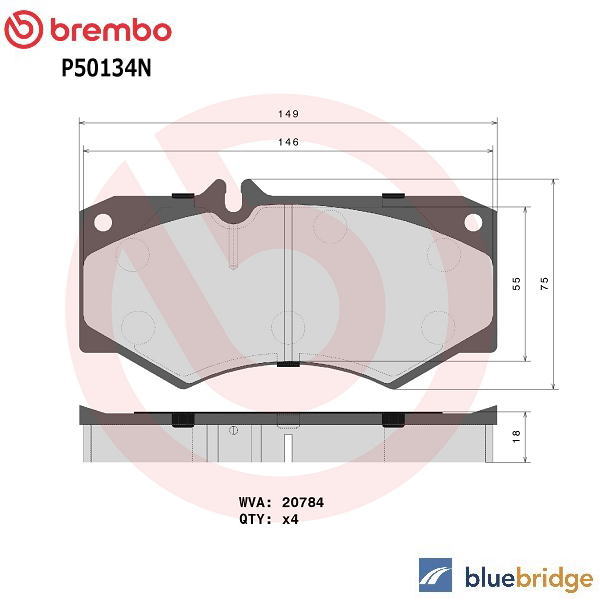 Rakuten - BREMBO メルセデス ベンツ フロントブレーキパッド 低ダスト 0005868942 0014201420 0015867042 0015868942 0034200720 0044201420