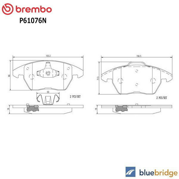 BREMBO アウディ A1 8X 1.0TFSI 1.4TFSI フロント ブレーキパッド 5C0698151A 5K0698151A 5K0698151C 8X0698151