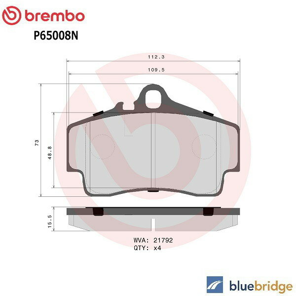 Rakuten - 低ダスト BREMBO ポルシェ 911 997型 3.6L カレラ リア ブレーキパッド 98635293910 98635293911 98735293900 99635293000