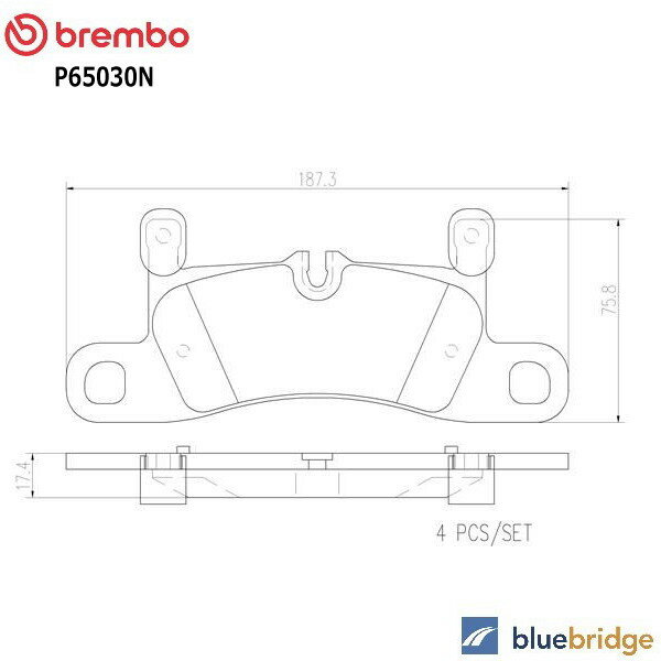 乐天商城 - 低ダスト BREMBO ポルシェ カイエン 958型 3.6L 4.8L GTS リア ブレーキパッド 95835193950 95835293950 9588698451B 7P5698451