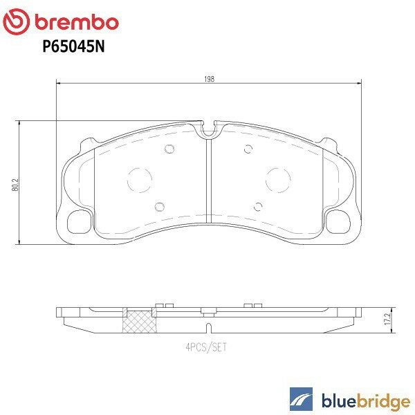 Rakuten - BREMBO ポルシェ フロントブレーキパッド 低ダスト 99135194701 99135194702 99135194704 992698075E