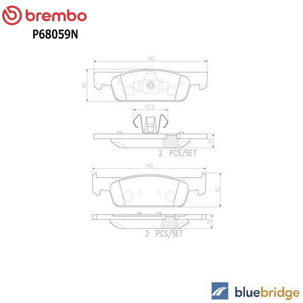 Rakuten - 低ダスト BREMBO ルノー ルーテシア 0.9L 1.2L フロント ブレーキパッド 410602581R 410605612R 410605951R