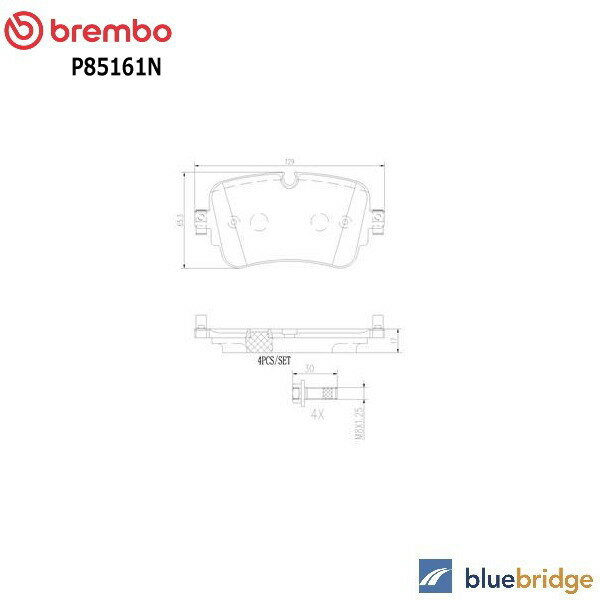 Rakuten - BREMBO アウディ リアブレーキパッド 4KE698451A 4M0698451AB 4M0698451F 4M0698451G 4M0698451L 4M0698451M