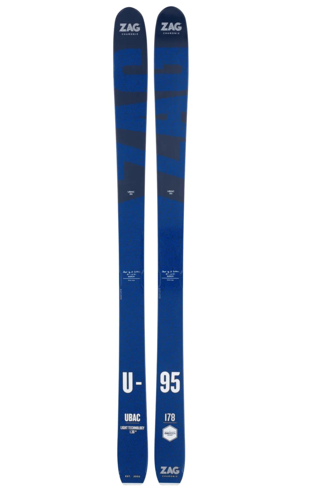 ZAG SKIS ザグスキー UBAC95 ウバック95 178cm 2022/2023 23年モデル CHAMONIX ロッカースキー スキー板