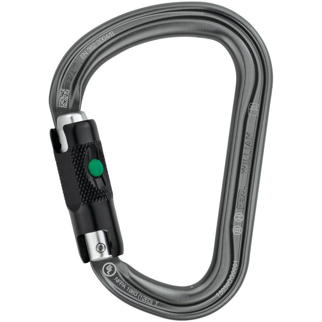 ペツル(Petzl)　ウィリアムボールロック 開口幅の広い洋ナシ型ロッキングカラビナ M36A BL【10個までメール便対応】【登山 クライミング カラビナ アウトドア】