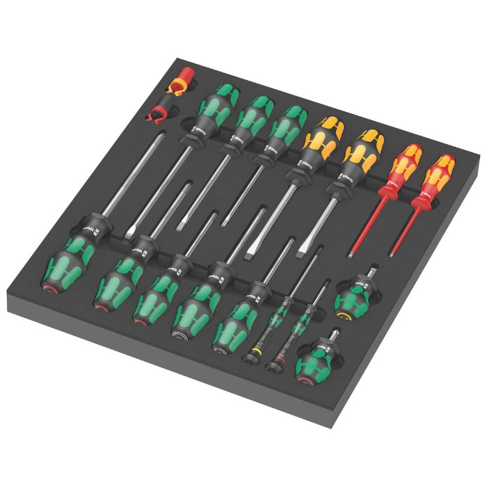 Rakuten - Wera ヴェラ ドライバーセット 18点セット フォームインサート付き　9710 Foam insert screwdriver set 1（05150101001）