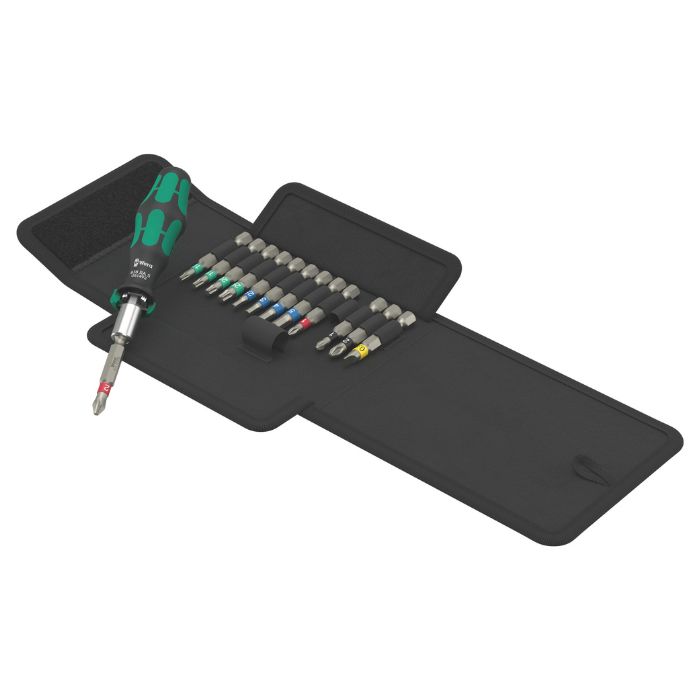 Wera ヴェラ クラフトフォームコンパクト ラチェットビットホルダー ビットセット 収納ケース付き Kraftform Kompakt 838 RA S 1（05051060001）