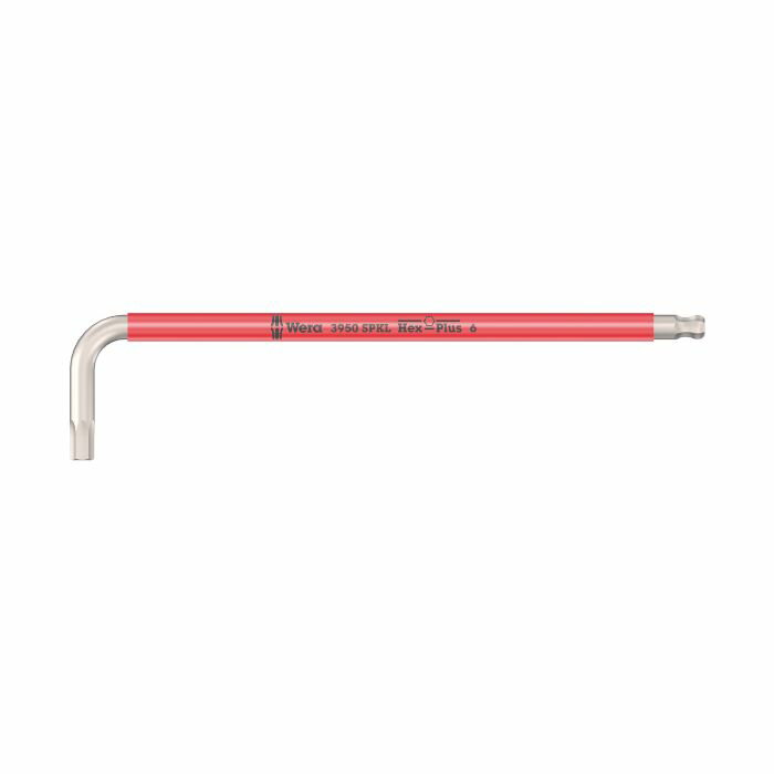 Wera ヴェラ ステンレス 六角レンチ マルチカラー 6.0mm 3950 SPKL Hex-Plus Multicolour Stainless 6 mm x 172 mm（05022666001）
