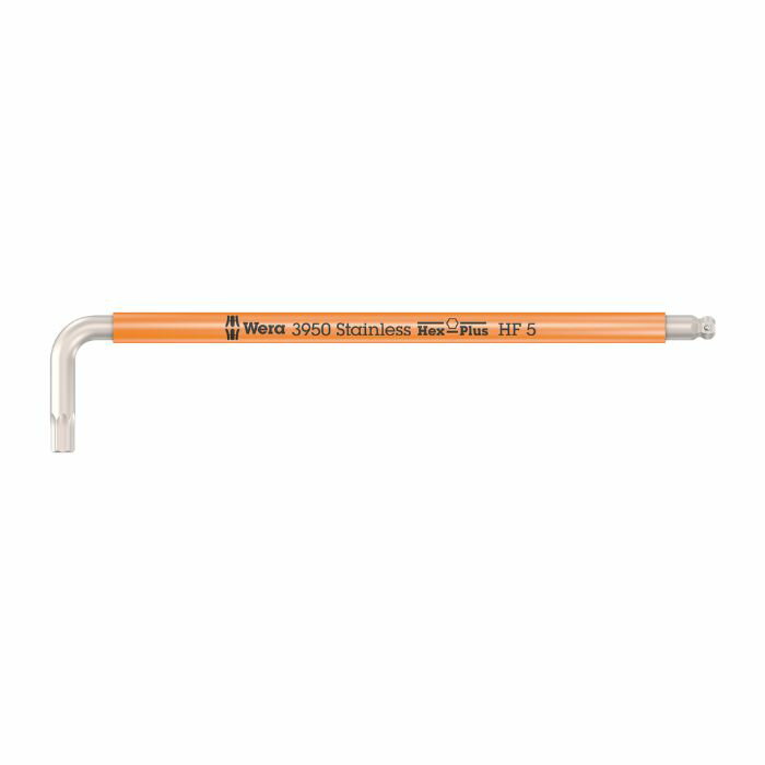 Wera ヴェラ ステンレス 六角レンチ マルチカラー HF仕様 5.0mm 3950 SPKL Hex-Plus Multicolour Stainless HF 5 mm x 154 mm（05022695001）